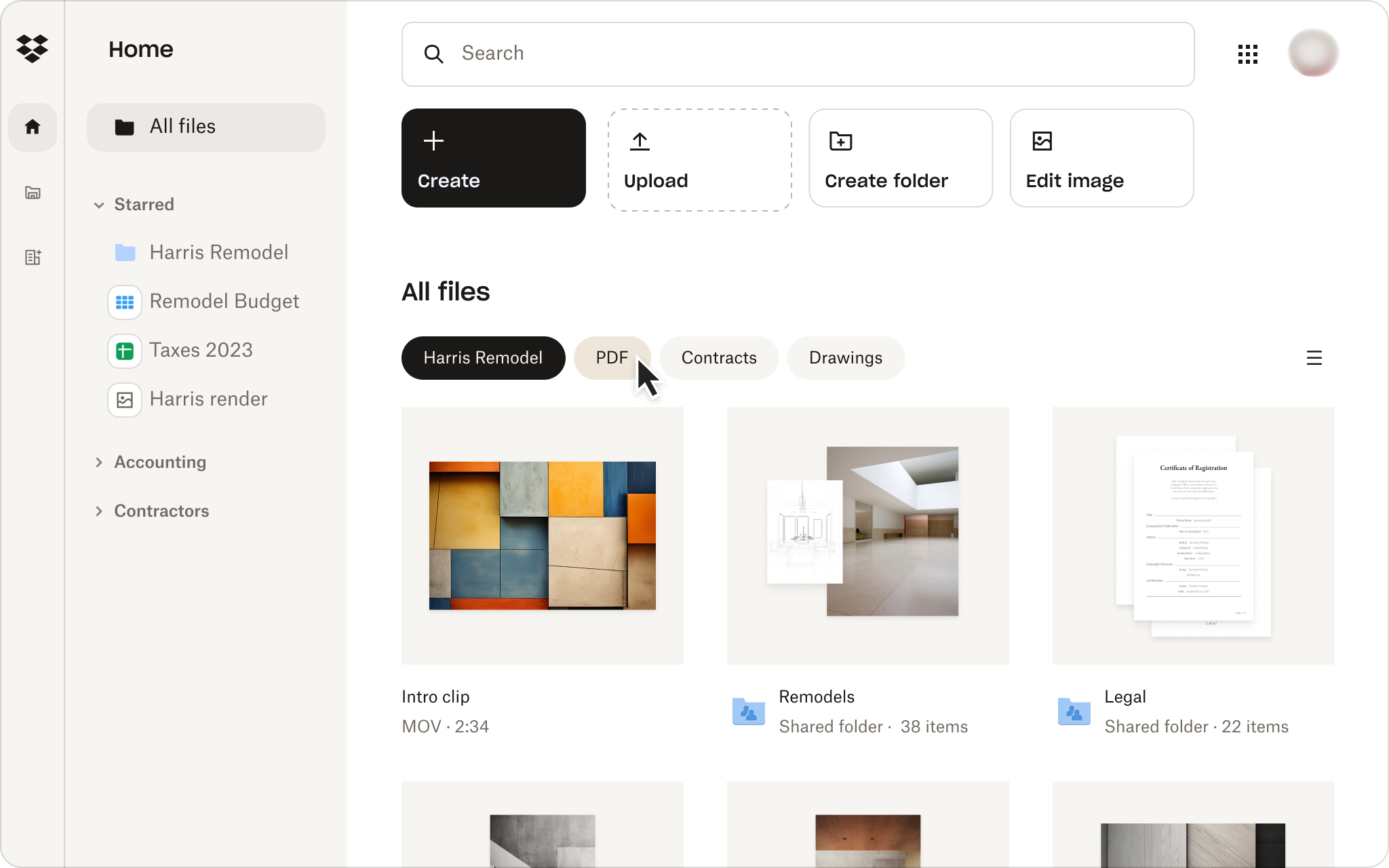 Dropbox Business interface